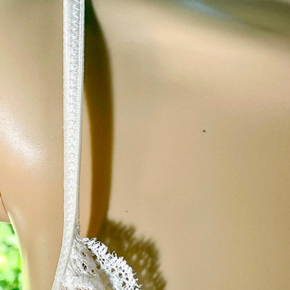 ▪️SIMPLY VERA▪️White Pink Sheer Swiss Dot Camisole - Picture 5 of 8